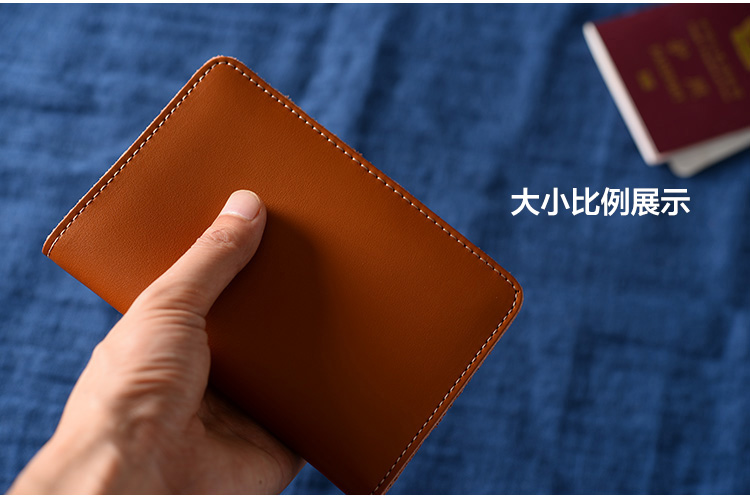 Đàn ông và phụ nữ da ngắn đoạn văn học đơn giản đa chức năng ví da tài liệu gói hộ chiếu người giữ vé vé gói hộ chiếu túi đựng giấy tờ xe ô tô