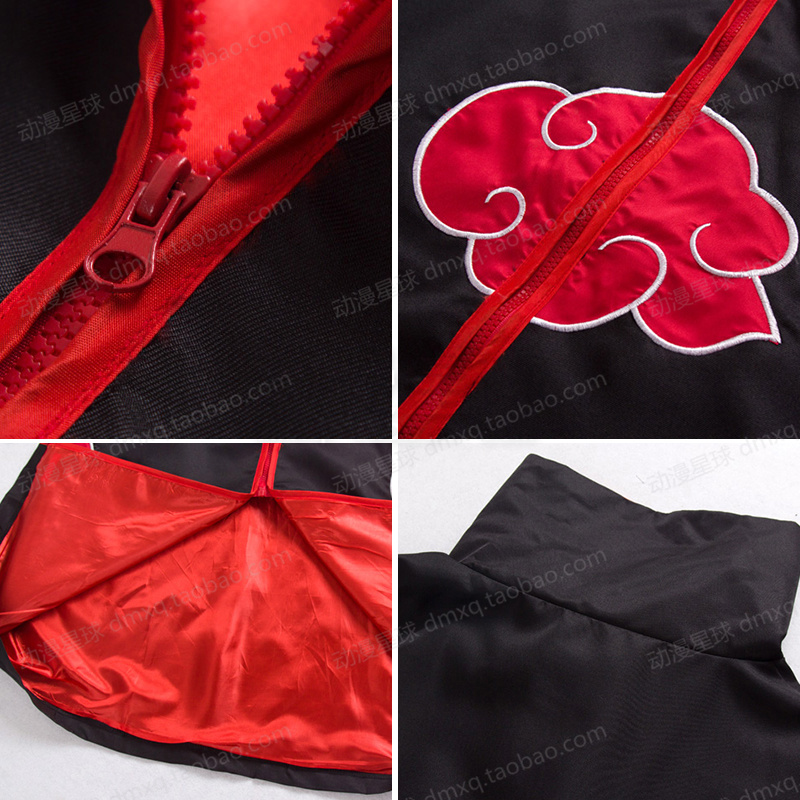 Hot Uchiha 鼬 quần áo Naruto Xiaoyou COSPLAY trang phục áo choàng nhẫn đắng không có hoạt hình trọn bộ - Nhẫn nhẫn kim tiền