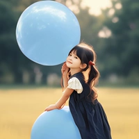 Синий воздушный насос, красная лента, 18 дюймов, 2 шт