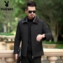 Playboy 2018 thu đông ve áo khoác nam nam giản dị trung niên bộ đồ cotton nam cộng với áo nhung cotton ấm áp bố ơi áo khoác nam kaki