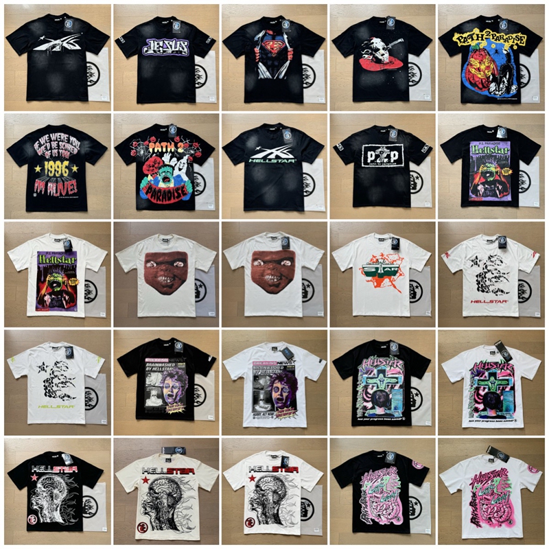 American High Street Cross-Border Trade Retro Washed Devil Mask Unisex Loose Large Size Pure Cotton Crew Neck Short Sleeve T-Shirt