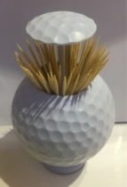 Golf-shaped automatic toothpick holder. Golf toothpick box is a high-end and practical holiday gift.