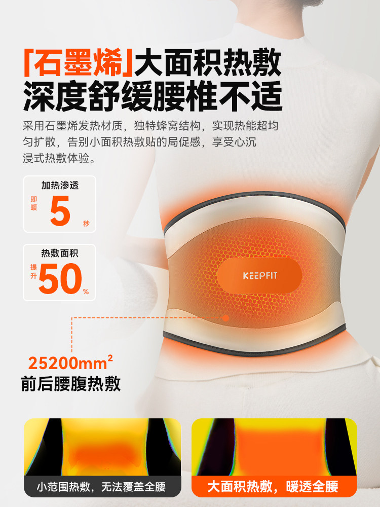Electric Heating Waist Belt, a Warm and Cold-Proof Device, Waist Pain Massager, Lumbar Disc Waist Belt, Self-Heating Waist Belt