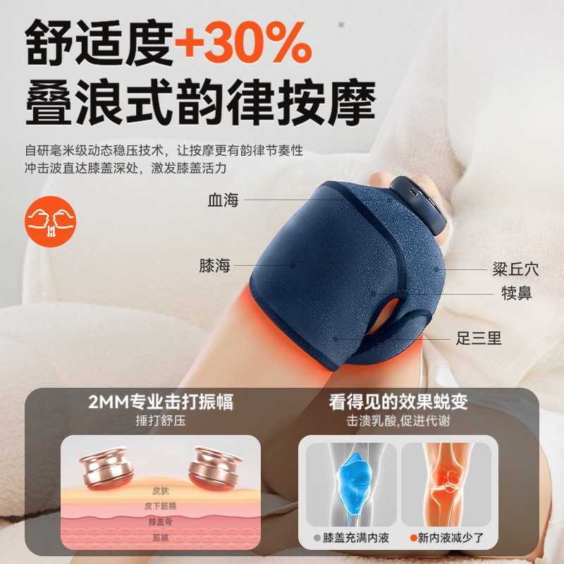 Kopfei Knee Massager, Hot Compress for Joint Pain, Heating Knee Brace, Moxibustion Therapy, Warmth for Old Cold Legs