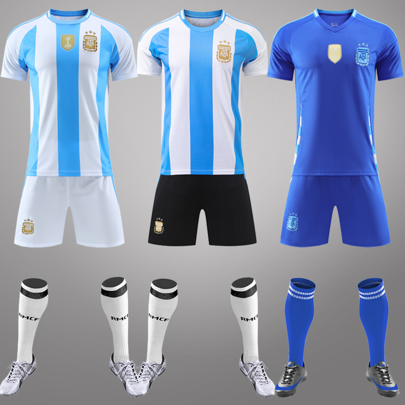 2024 Argentina Jersey Messi Enzo Di Maria Copa America Home and Away Team Uniforms Adult and Children's Football Uniforms 2024 Argentina Jersey Messi Enzo Di Maria Copa America Home and Away Team Uniforms Adult and Children's Football Uniforms