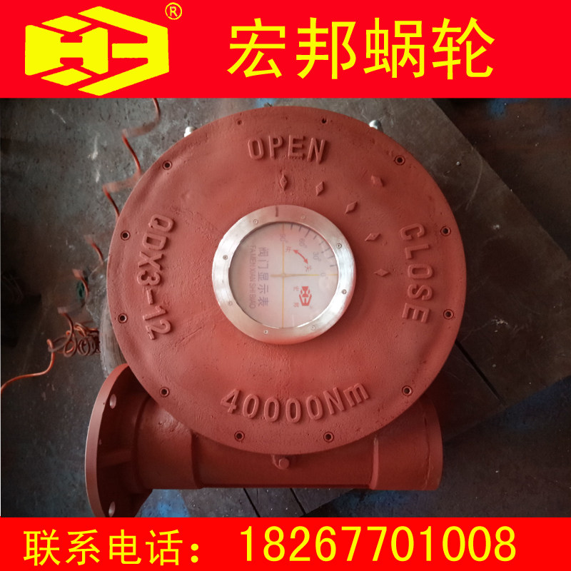 QDX3-D12 electric worm gear box - equipped with butterfly valve DN1400-1800 Denso Z180-500