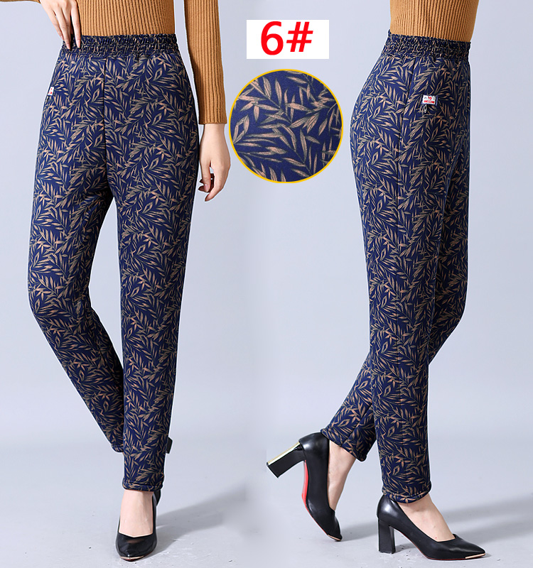 Quần trung niên và cao tuổi Bà ngoại 70-80 tuổi Quần ấm bà già quần dày lạc đà mẹ mặc quần áo mùa đông áo gió nữ đẹp