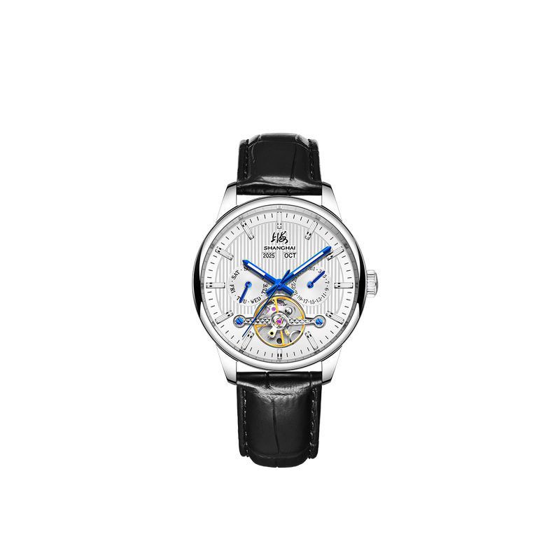 Shanghai Watch Men's Automatic Mechanical Watch Hollow Tourbillon Multi-Function Waterproof Business Wristwatch S8967 Shanghai Watch Men's Automatic Mechanical Watch Hollow Tourbillon Multi-Function Waterproof Business Wristwatch S8967