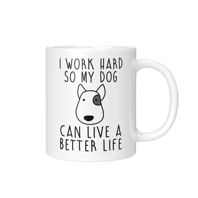 Iworkhardsomydoghaveabetterlife陶瓷马克杯水杯子狗狗