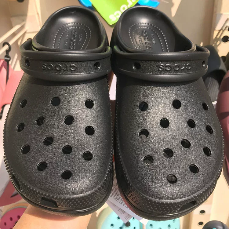 Обувь женская Crocs Carlo Chi Yun Duo Beach с толстой подошвой, с углублением, обувь-«каменная пещера» (Little Whale) с песком, сандалии 206750