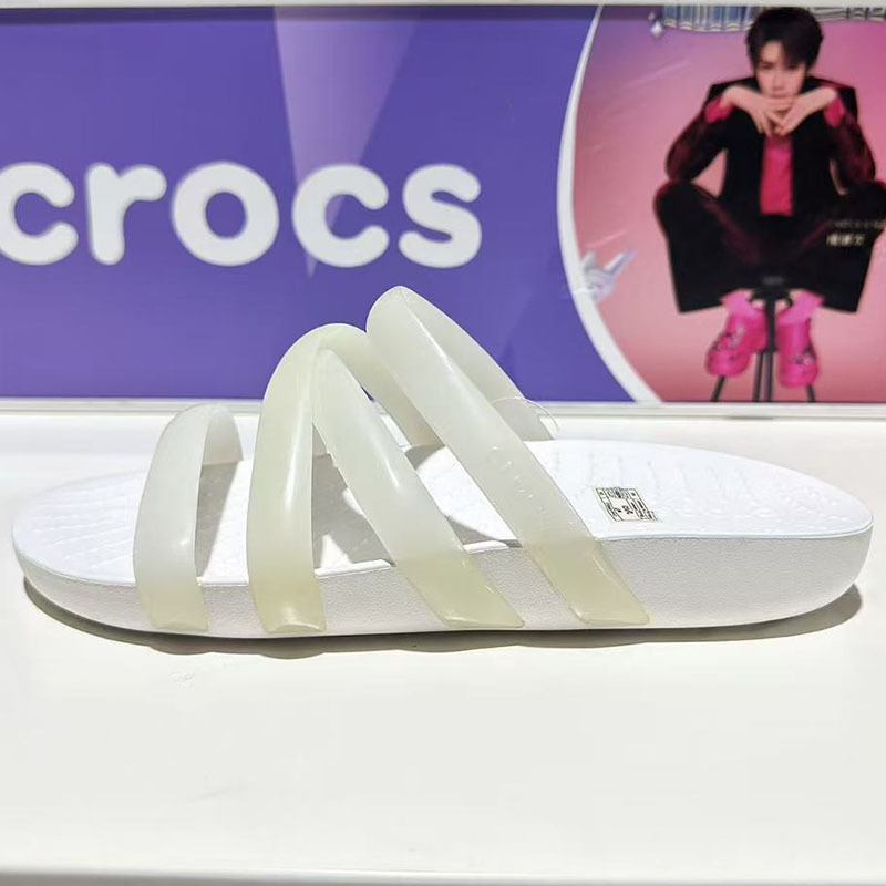 Crocs Women's Shoes Beach Shoes Slip-On White Clogs Summer Sandals Slippers 208537
