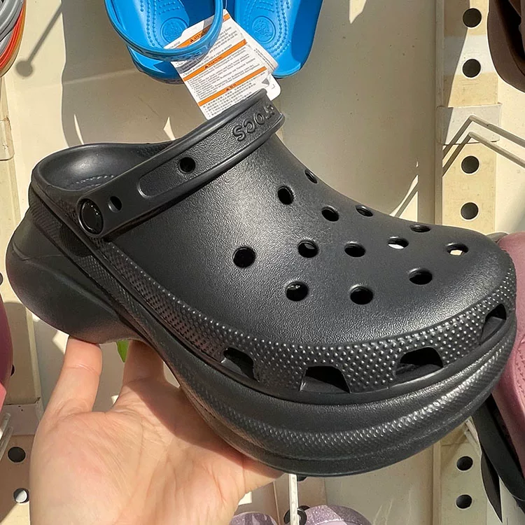 Обувь женская Crocs Carlo Chi Yun Duo Beach с толстой подошвой, с углублением, обувь-«каменная пещера» (Little Whale) с песком, сандалии 206750
