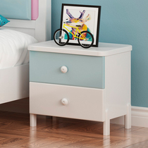 Children solid wood bed head cabinet minimalist modern bedroom home containing storage storage oak bedside mini small cabinet