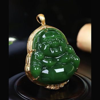 Original design jade gold inlaid jade necklace for my wife