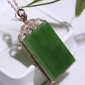 Original design jade gold inlaid jade necklace for my wife