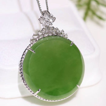 Original design emerald gold inlaid jade for my wife