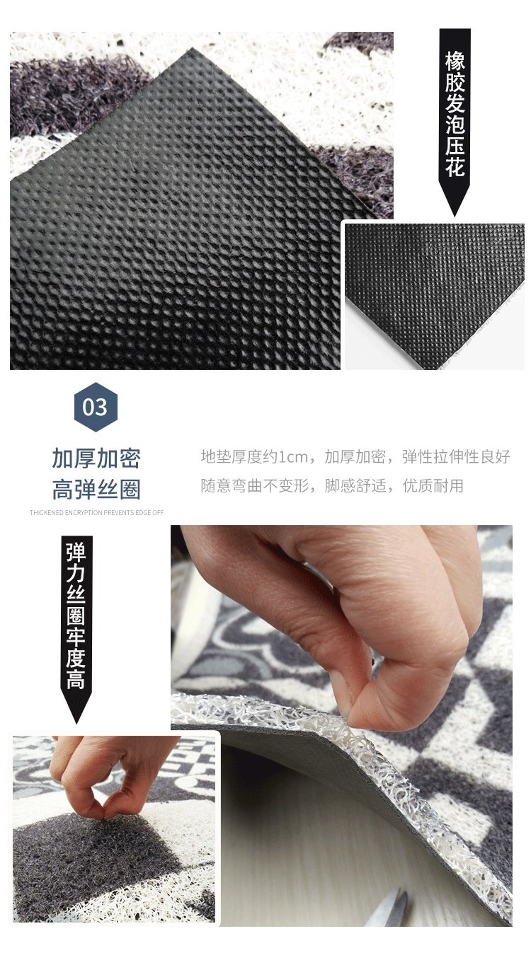 Đen và trắng chim bò làm bóng tròn tấm thảm chùi chân nhà thảm thảm sàn tùy chỉnh lối vào thảm chùi chân tiền sảnh thảm mat mat ngoài trời - Thảm sàn nhựa trải sàn
