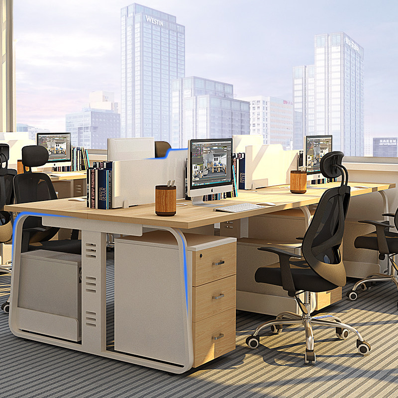 Shenzhen office furniture steel frame combination screen working position 4 people 6 people staff card seat computer desk and chair staff position