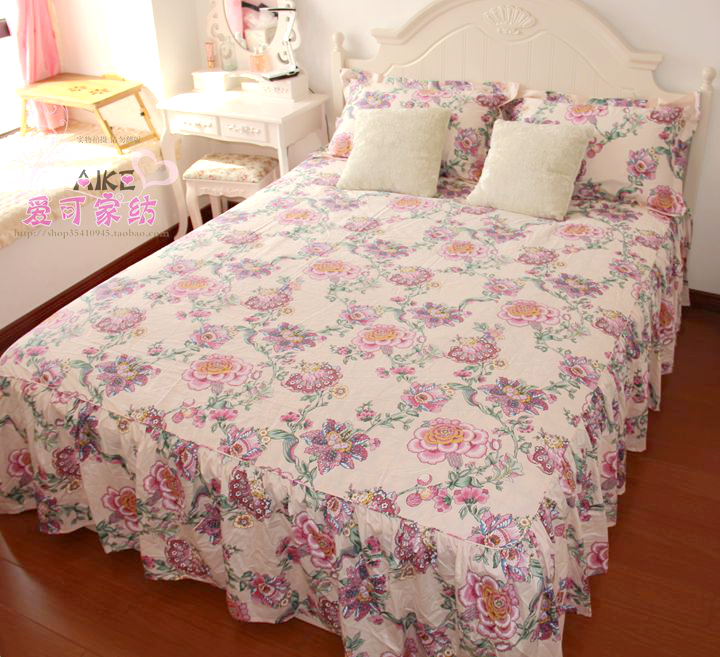 Ưu đãi đặc biệt Váy ngủ đơn mảnh Cotton Clearance trải giường ren 1,8 mét Giường cotton 1,5 mét Giường châu Âu ga chun bọc giường spa