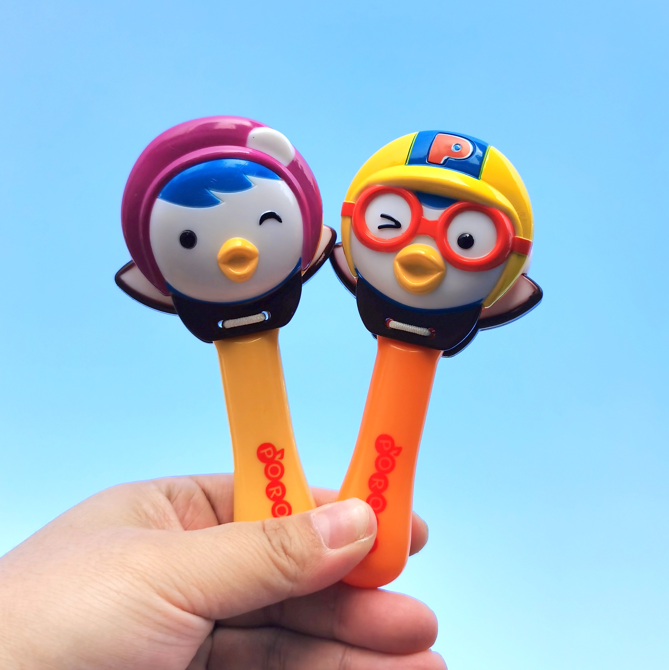 Exported to South Korea Baolu Road home original plastic castanets toy hand rattle Orff teaching aids slightly flawed