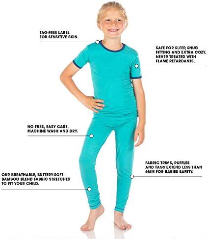 Сувенир kickee pants lucky clover pajama set with long sleeve tee  l