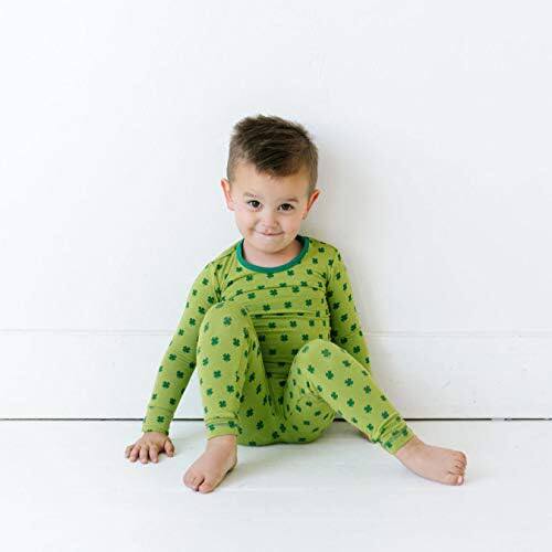 Сувенир kickee pants lucky clover pajama set with long sleeve tee  l