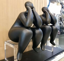 Abstract figure thinking sculpture art ornaments hotel model room soft decoration modern simple decoration