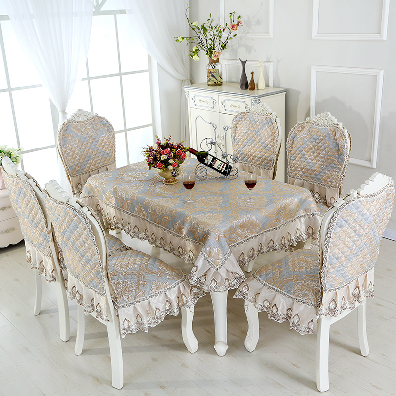 Ghế ăn sang trọng châu Âu đệm đặt pad ghế bọc bàn ăn ghế bọc vải nhà bàn ghế băng ghế đệm khăn trải bàn tiệc