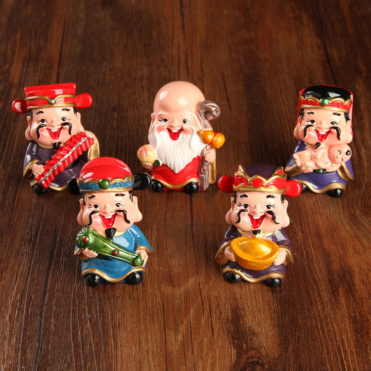 Five Fortune God God May mắn phòng khách tủ rượu trang trí xe trang trí bàn văn phòng trang trí khai trương quà tặng tân gia trang trí phòng khách nhà cấp 4