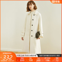 Fan Si Lanen 2021 new winter temperament woolen coat womens long loose popular double-sided cashmere coat