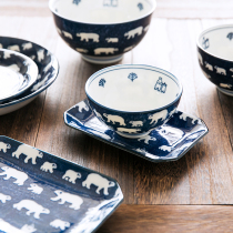Japanese-made beautiful rice thick polar bear rice bowl noodle bowl dish snack dish mug Japanese Bowl ins tableware