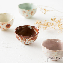 Japan imported Mino-yaki Shino-yaki Japanese coarse pottery Zhenwei small bowl Deep dish dish dipping bowl Teacup Wine glass