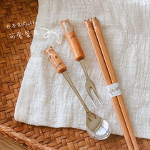 Japan imported cartoon Fluffy cute firewood dog cat animal shape fruit fork fruit stick coffee spoon