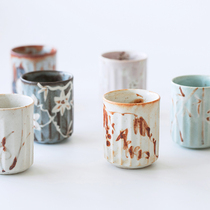 Japanese-made imported Mino Zhi Ye tea cup Japanese soup swallow daily wine glass rough pottery retro Master Water Cup