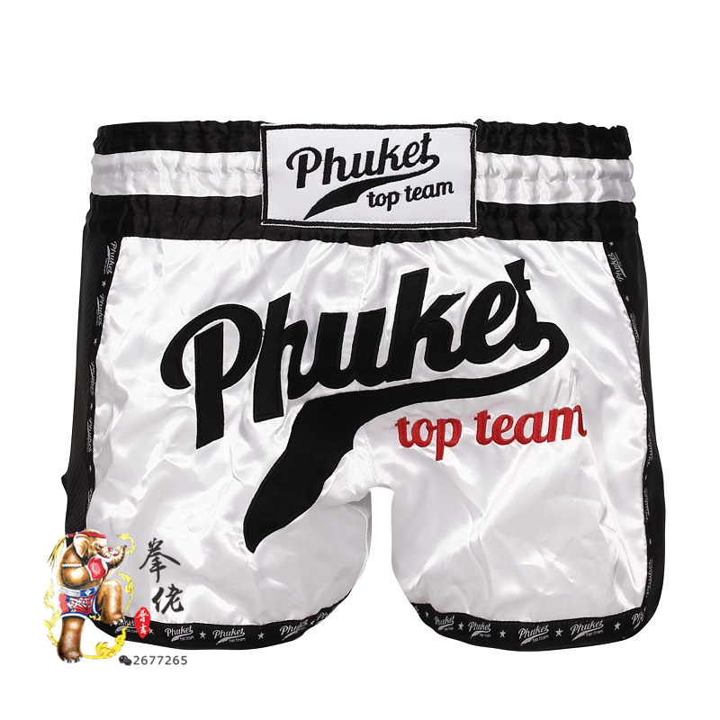 Thai Phuket TOP TEAM TAEKWONDO TAEKWONDO TAEKWONDO TAEKWONDO MEN AND WOMEN SPORTS EMBROIDERED SHORTS