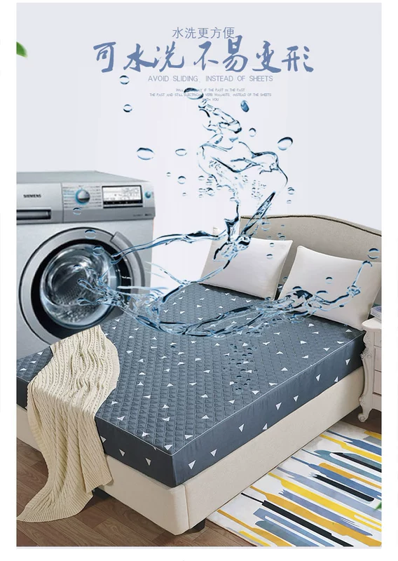 Giường Giường đơn bọc nệm trải giường chống bụi che phủ Simmons dày chăn 1,5m giường 1,8m