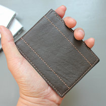 Outdoor row homes all like urban leisure commuter mens pure cow leather multi-position card bag genuine leather wallet short portable