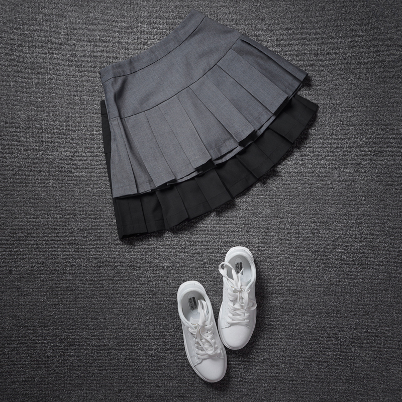 Petite Pleated Skirt 150cm Short Skirt Summer Height-Enhancing Women's Clothing Summer 2026 Short A-Line Skirt Suit Material Versatile