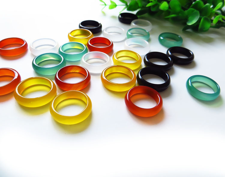 Chalcedony tinh khiết tự nhiên mã não nam nữ nhẫn nhẫn Chow Runfa với cùng một món quà nhẫn ngọc bích Mua hai tặng một đeo nhẫn ngón trỏ