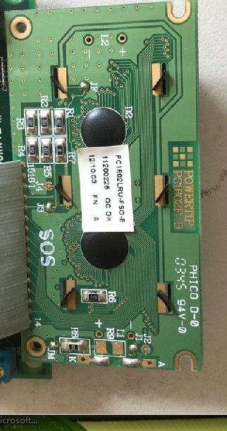 POWERTIP PC1602F B PC1602LRV-FSO-E