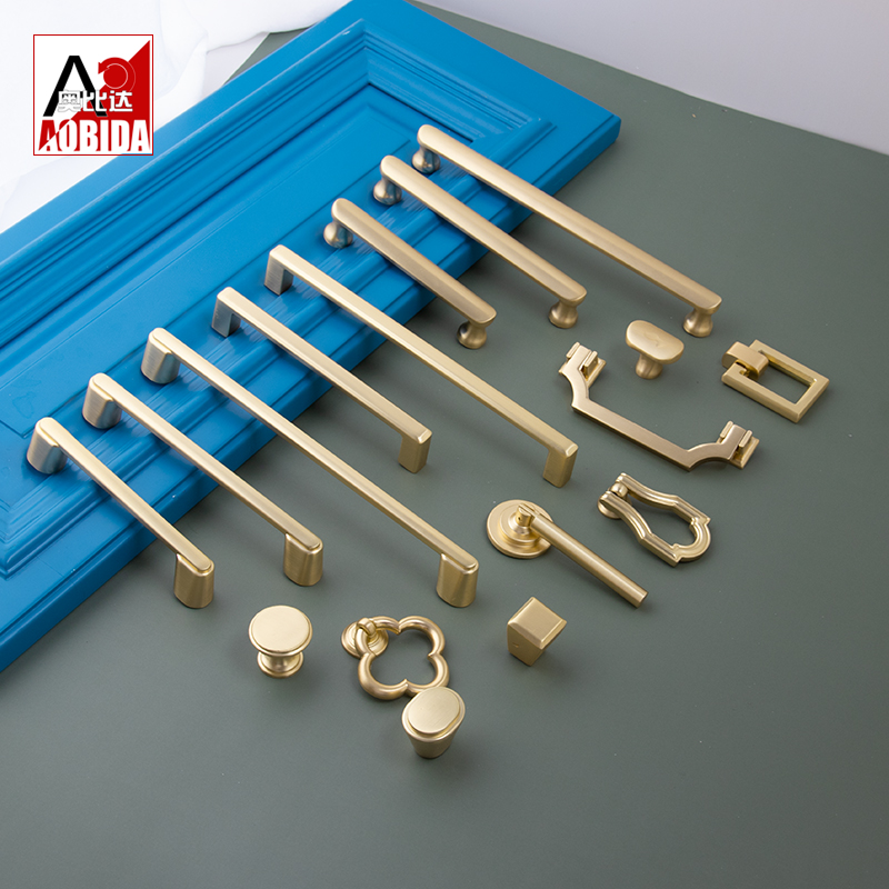 Modern minimalist shoe cabinet handle 2021 New t type cabinet door drawers tone-top cabinet body gold light and luxurious small handle-Taobao