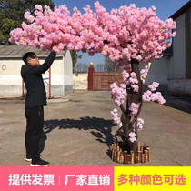 Simulation cherry tree interior decoration Large fake peach tree wishing tree Wedding hotel shopping mall living room decoration peach tree