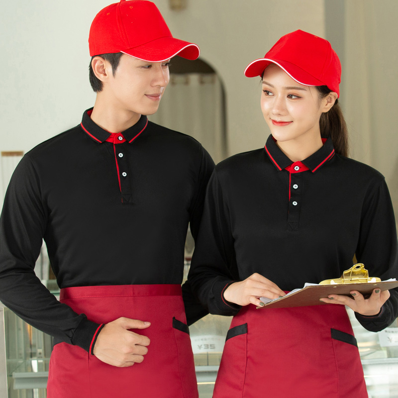 Khách sạn bồi bàn làm việc quần áo T-shirt dài tay ăn lẩu trà sữa trái cây cửa hàng polo áo sơ mi ngắn tay l từ