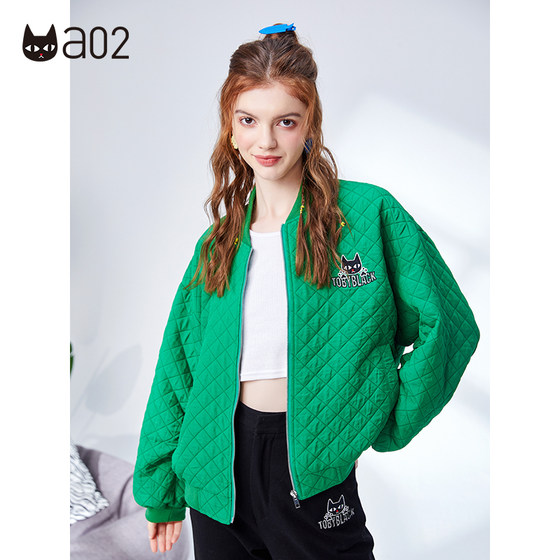 a02 Commuting Padded Jacket Women's 2024 Spring Trendy and Cool Loose Thin Cotton Clothes Casual Simple Baseball Wear