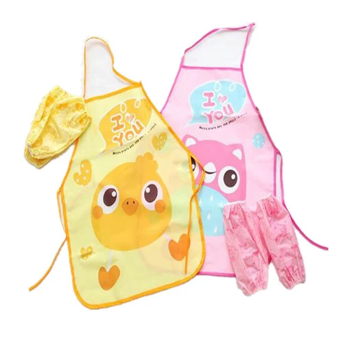 Мультяшные детские нарукавники, фартук, детская водонепроницаемая гуашь, граффити