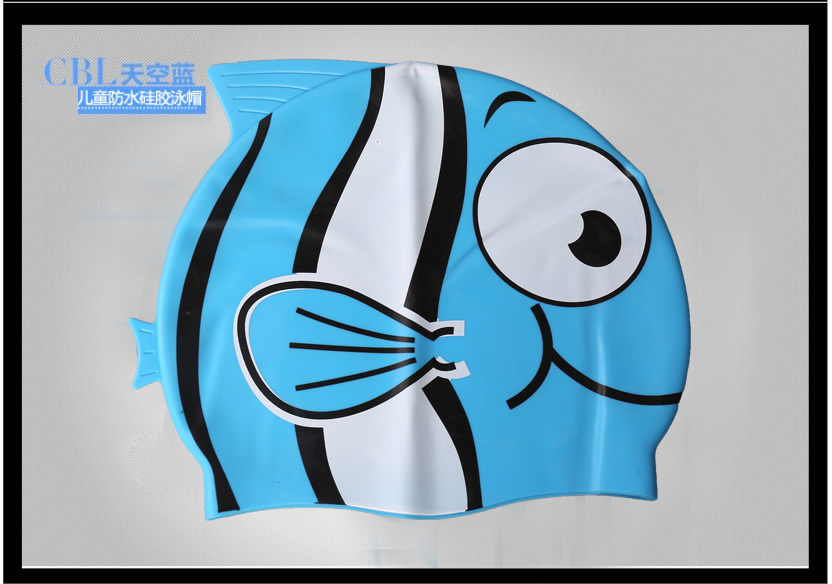 Mũ bơi cho trẻ em Silicone co giãn dễ thương Phim hoạt hình mũ bơi tai cô gái cô gái chàng trai không thấm nước thời trang thiết bị bơi - Mũ bơi mũ bơi cho bé