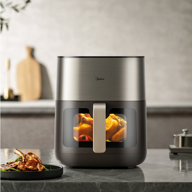 美的炎烤空气炸锅家用智能多功能大容量新款空气炸电薯条机电烤箱