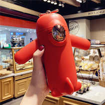 Creative personality 316 stainless steel thermos cup simple men and women portable water Cup student children with scale Cup