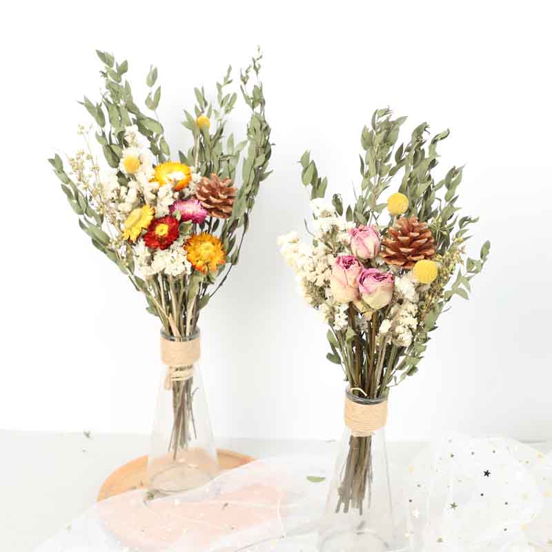 Yunnan Dry Flower Bouquet Real Flowers Rose Sunflower Daisy Ins Livingroom Decoration Pendulum table Desktop photo props
