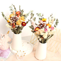 Dried Flower Bouquet Rose Ugali Daisy Kins Nets Red Nordic Wind Living Room Home Decoration Pendulum for the Decorative Pendulum